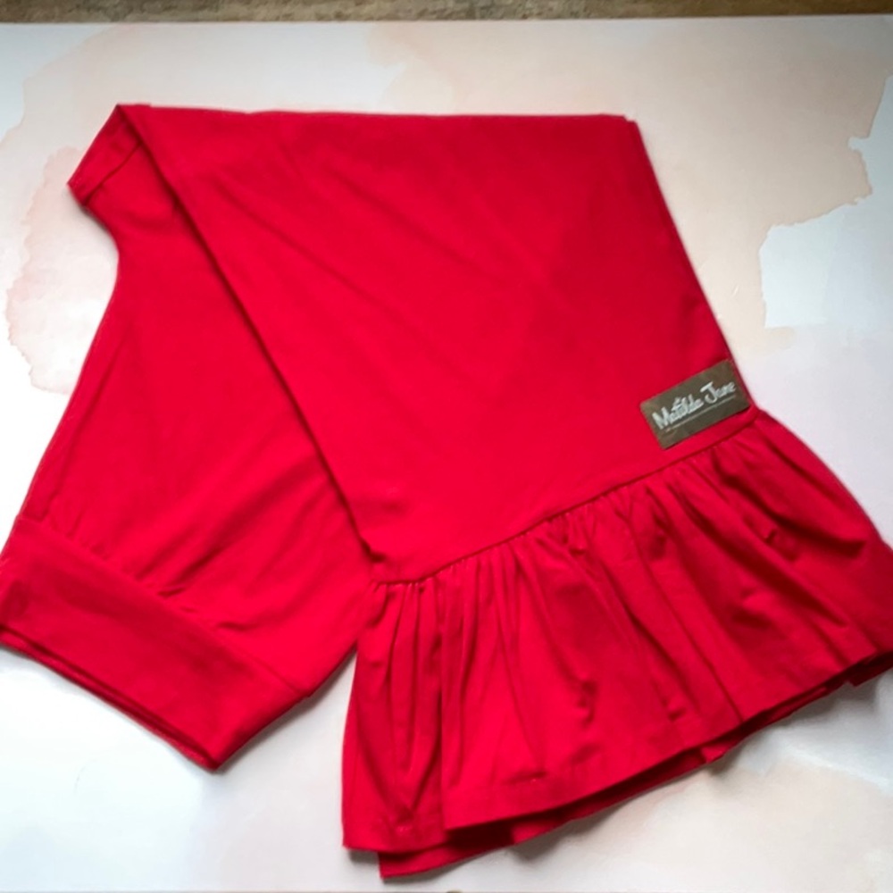 Matilda Jane Red Cropped Pants with Ruffled Hem